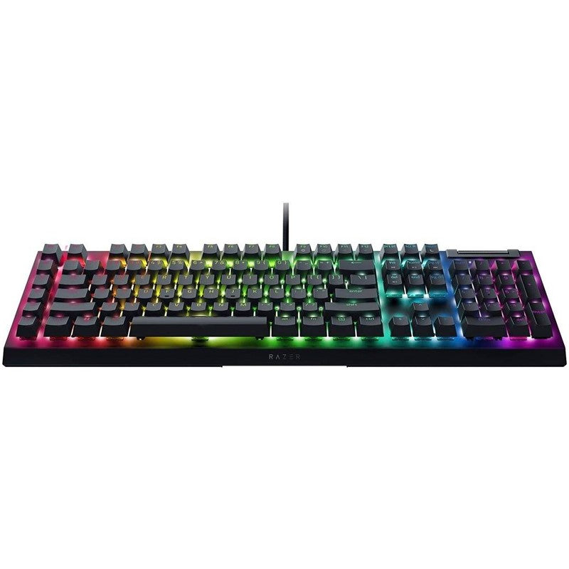 Razer BlackWidow V4 X Mechanical Gaming Keyboard with Razer Chroma RGB Green Swith (Arabic Layout) - Black Razer BlackWidow V4 X Mechanical Gaming Keyboard with Razer Chroma RGB Green Swith (Arabic Layout) - Black